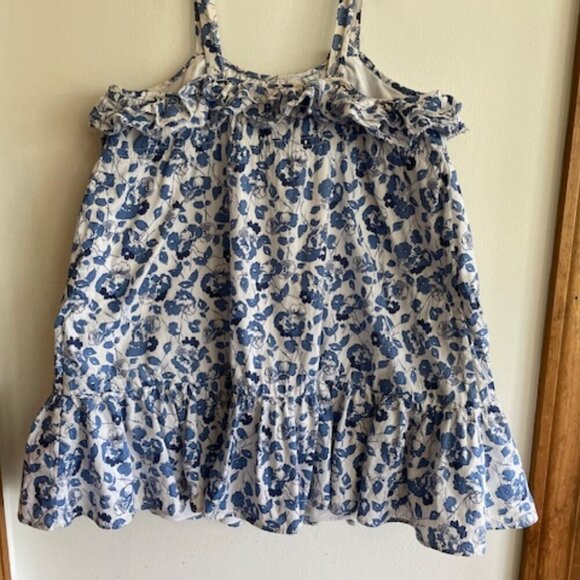 Ralph Lauren Blue Label Blue White Floral Ruffle Sundress 4T - Picture 8 of 15